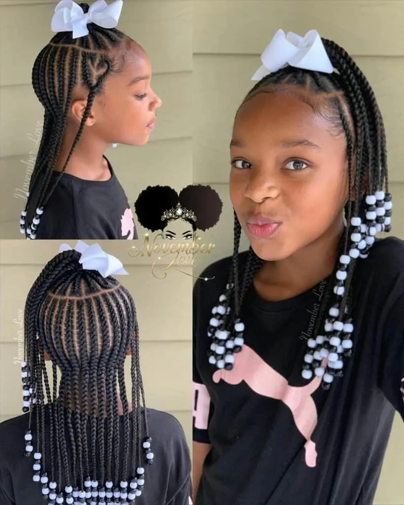 Image of braids hairstyle for school