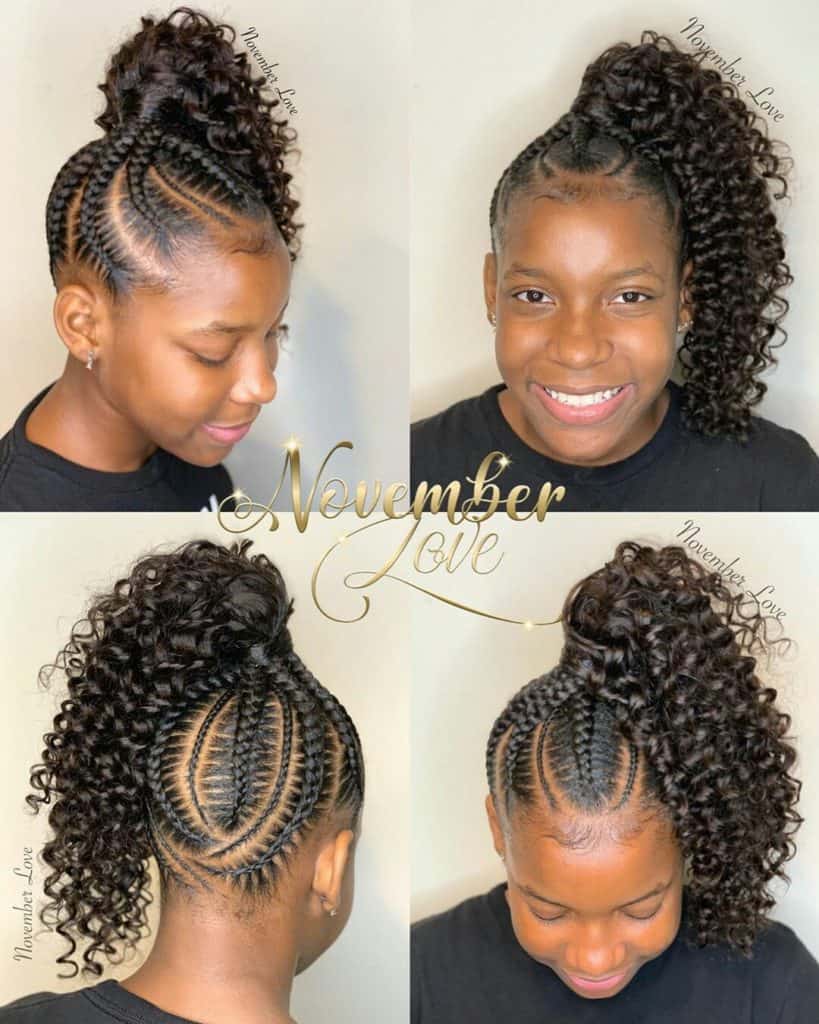 braided hairstyles for kids feed in braids