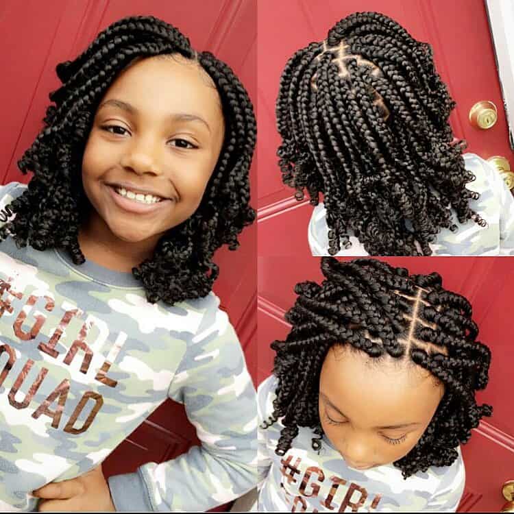 Single Braids Hairstyles For Kids