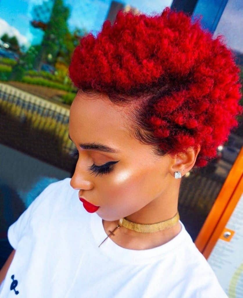 SHORT KINKY RED HAIR