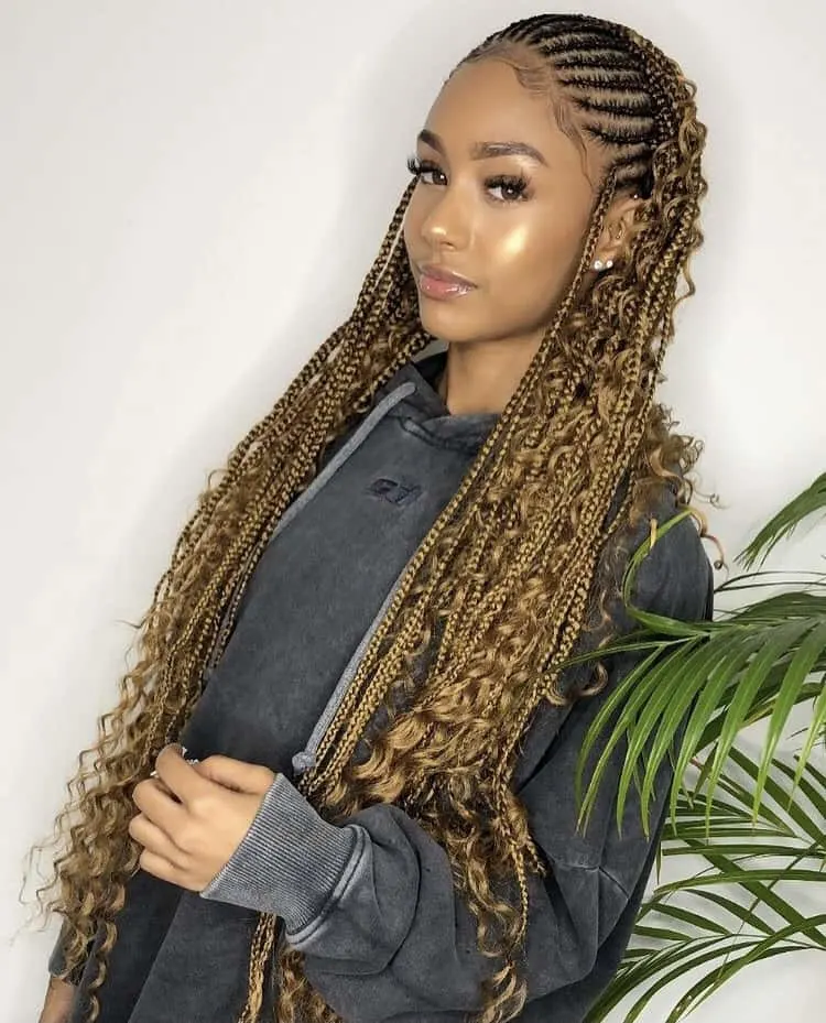 80 Bohemian Knotless Braids Hairstyles To Try In 2024