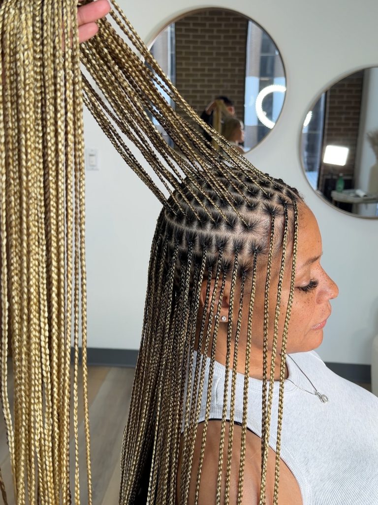 color 27 and 613 blonde mix braids