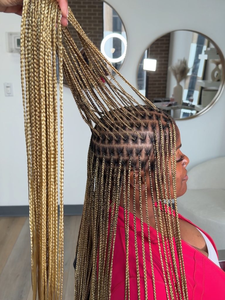 color 27 and 613 blonde mix braids
