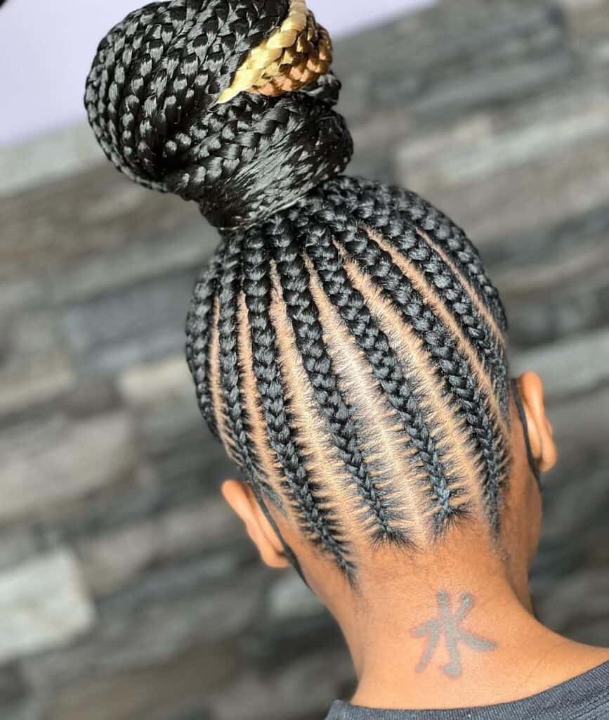 stitch braided ponytail peekaboo braids