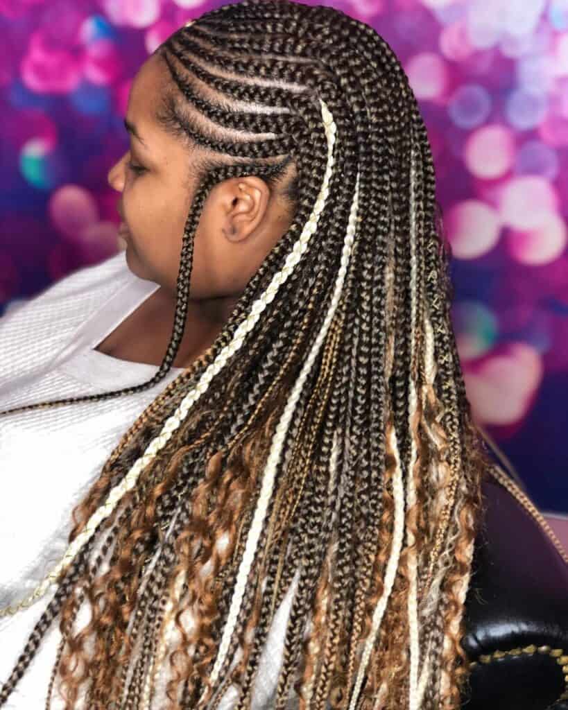 Peekaboo boho Fulani braids