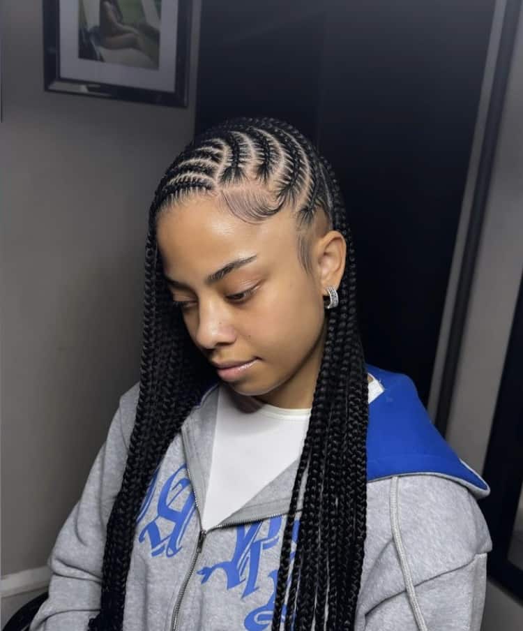 stitch lemonade Fulani braids