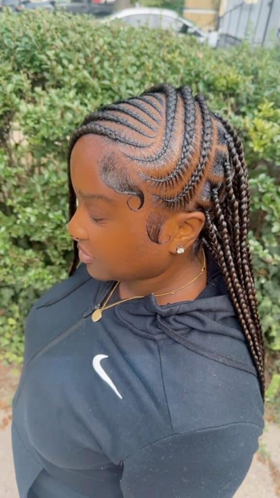 Stitch lemonade Fulani braids