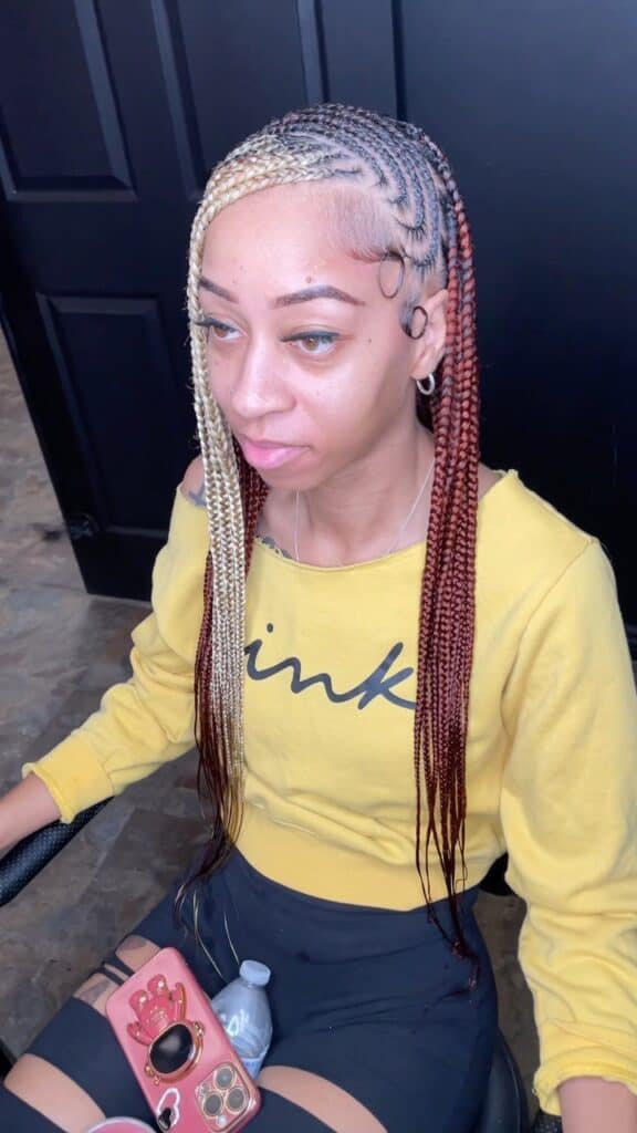 blonde peekaboo lemonade braids