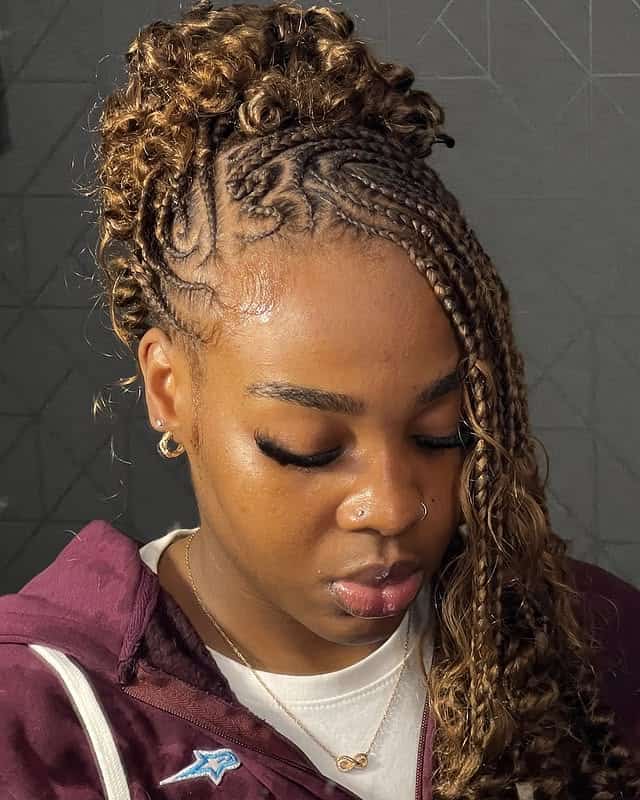 blonde freestyle boho bob lemonade Fulani braids