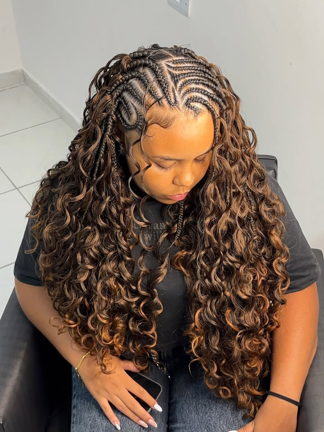 extra volume boho lemonade Fulani braids 