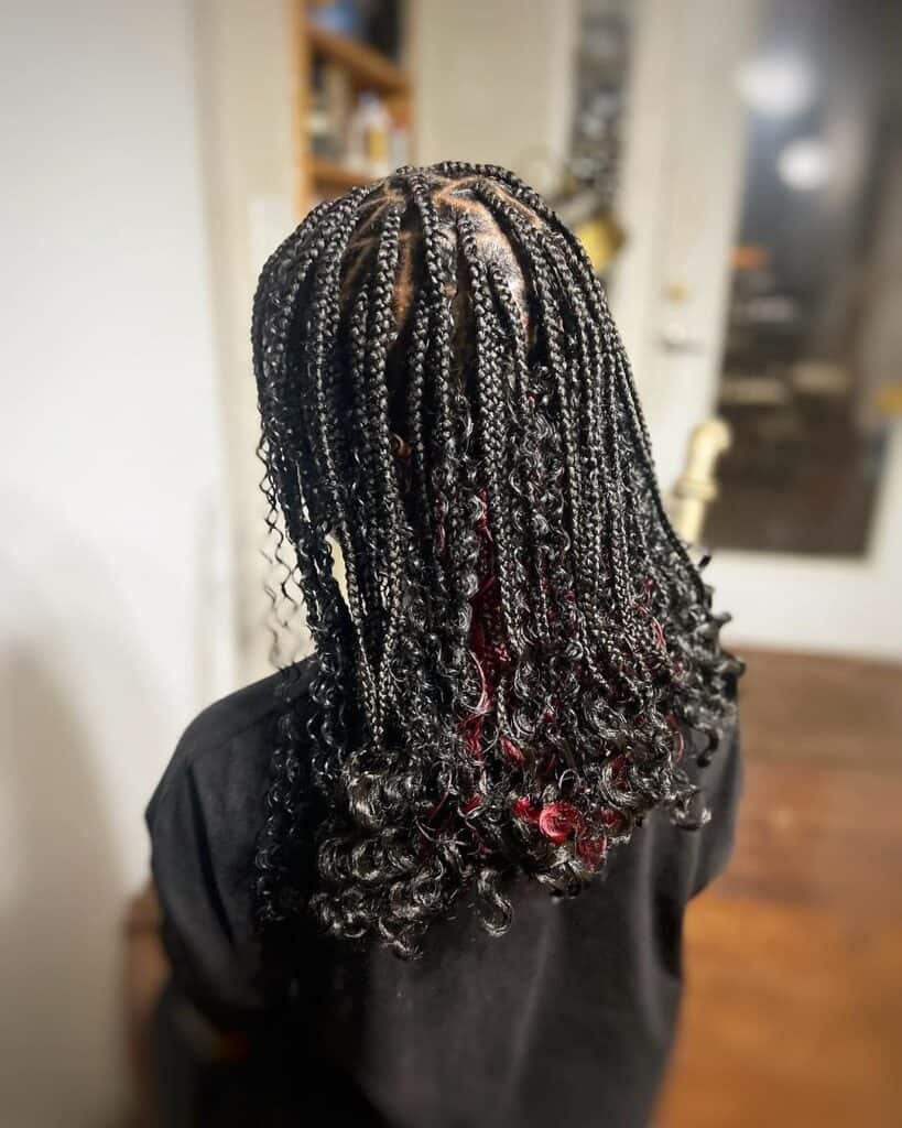 boho bob peekaboo braids
