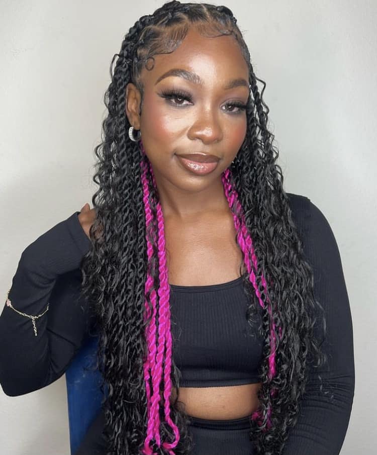 pink peekaboo island twists 