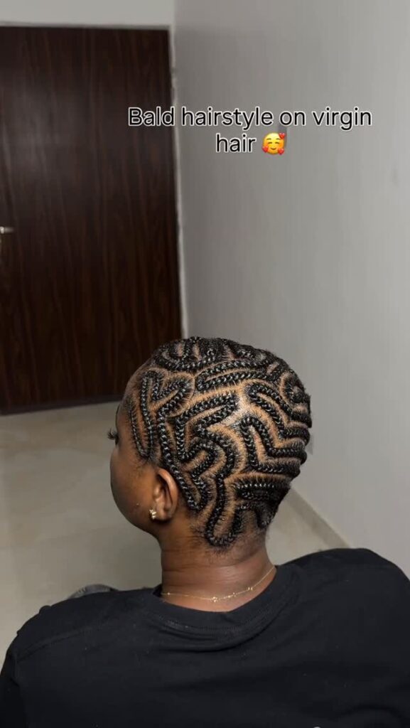 braided bald head on virgin hair