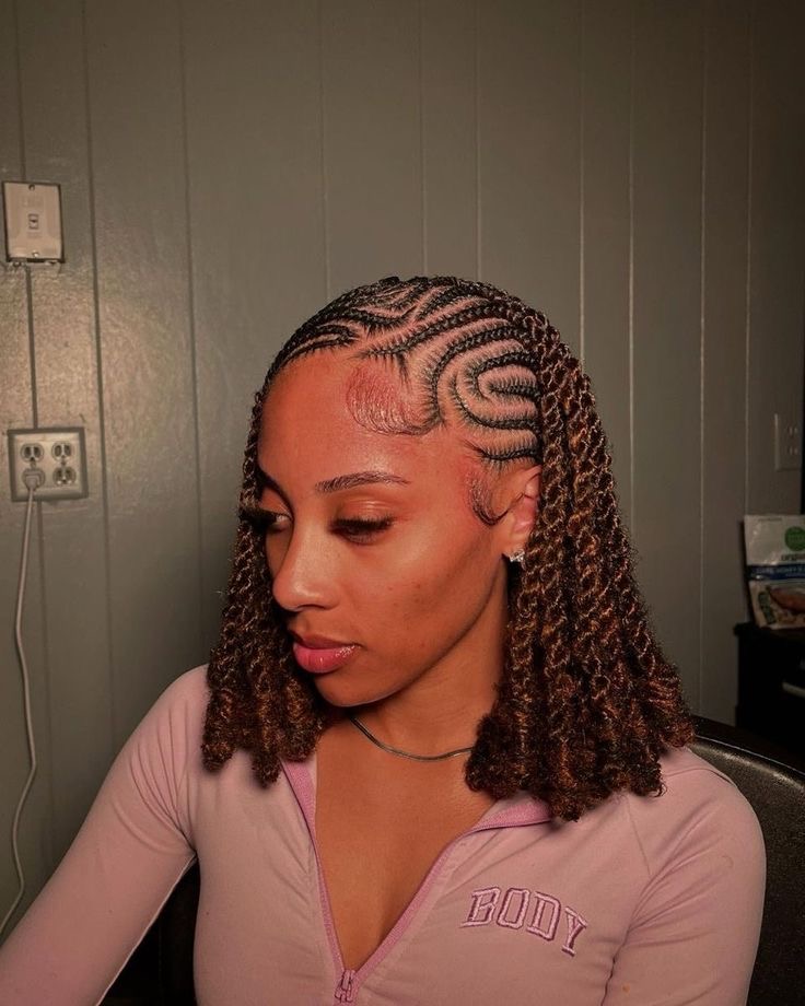 brown bob lemonade fulani braids x invisible locs