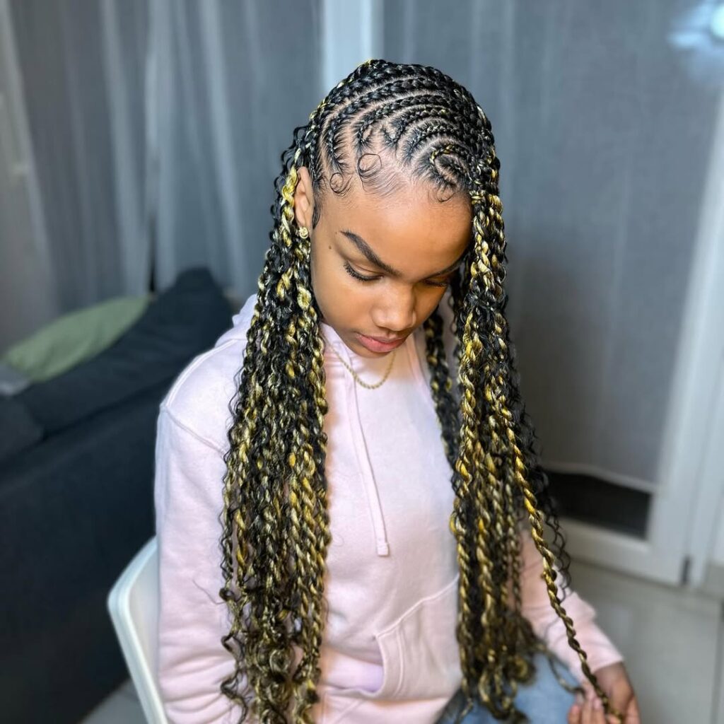 Mixed color lemonade Fulani twists
