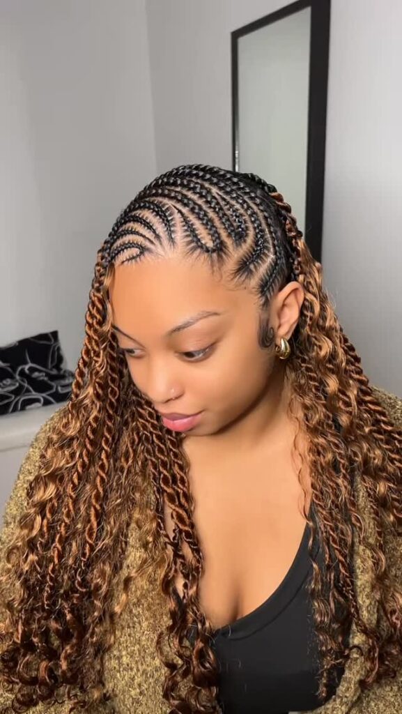 brown boho lemonade Fulani twists