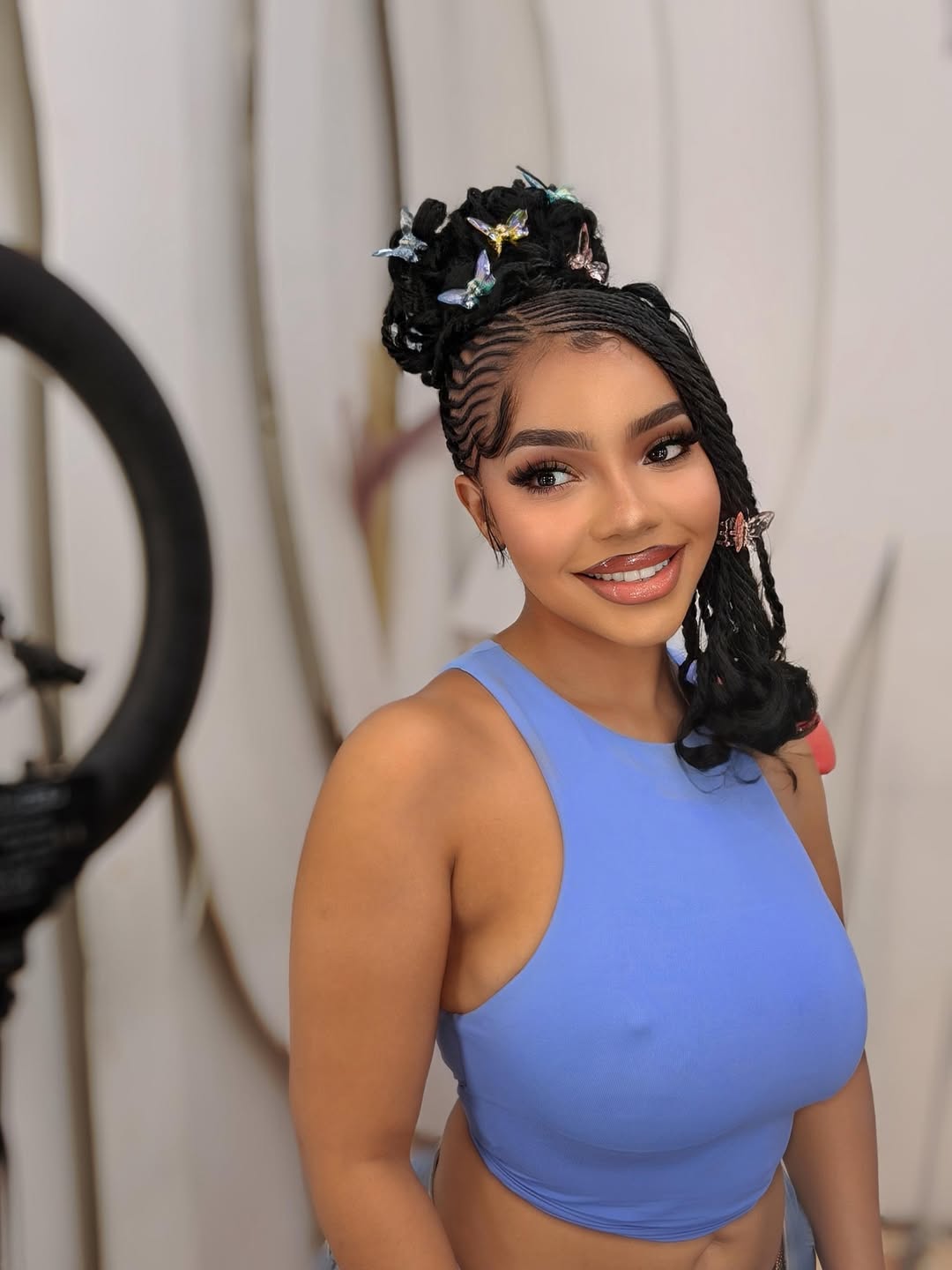 Freestyle lemonade Fulani twists up do