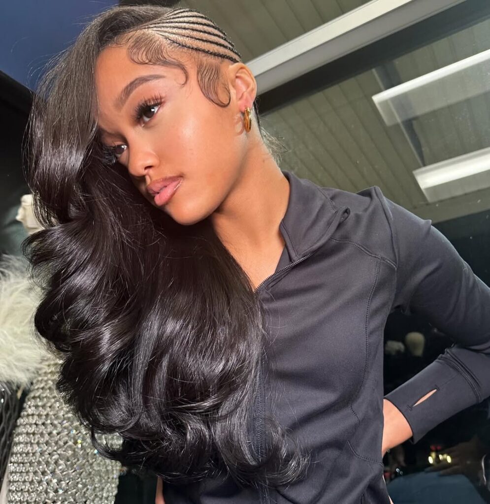 Cassie braids with a quick weave