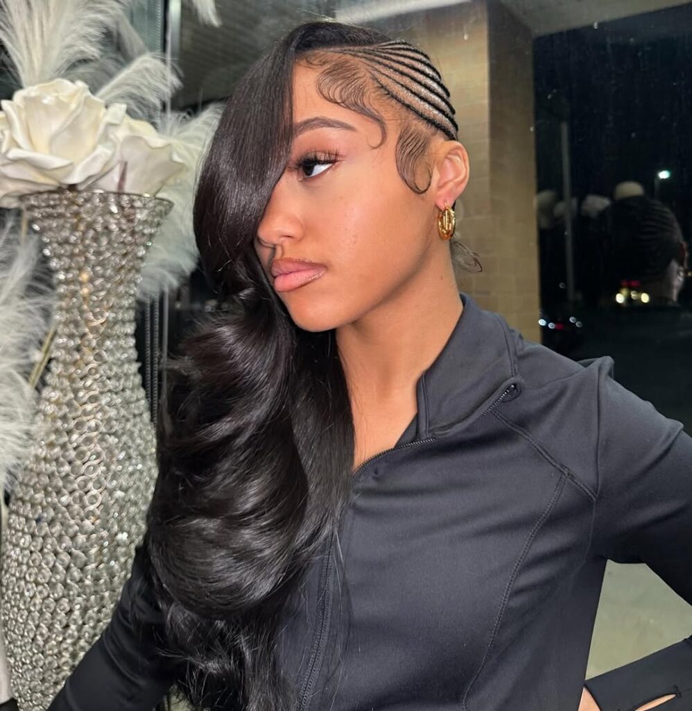 Cassie braids with a quick weave