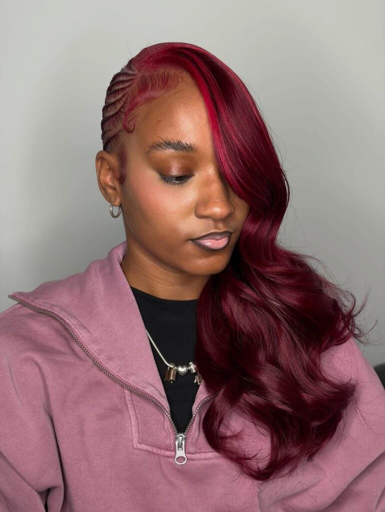 burgundy cassie braids
