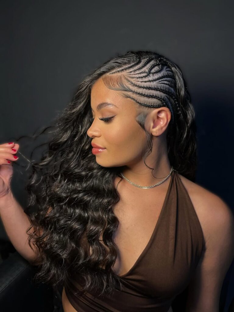 part braids part leave out, cassie braids